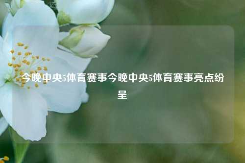今晚中央5体育赛事今晚中央5体育赛事亮点纷呈