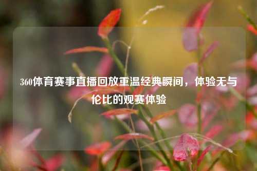 360体育赛事直播回放重温经典瞬间，体验无与伦比的观赛体验