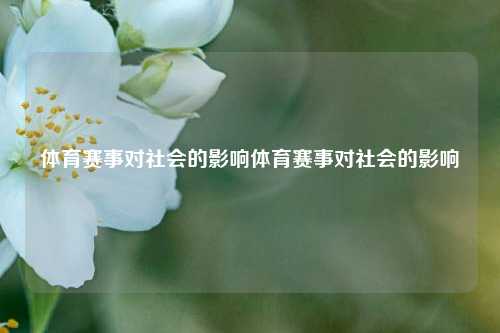 体育赛事对社会的影响体育赛事对社会的影响