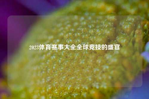 2023体育赛事大全全球竞技的盛宴