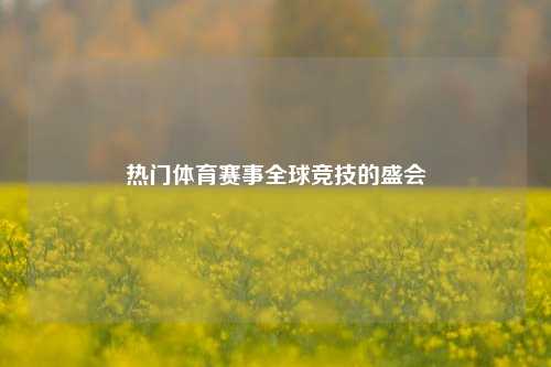 热门体育赛事全球竞技的盛会