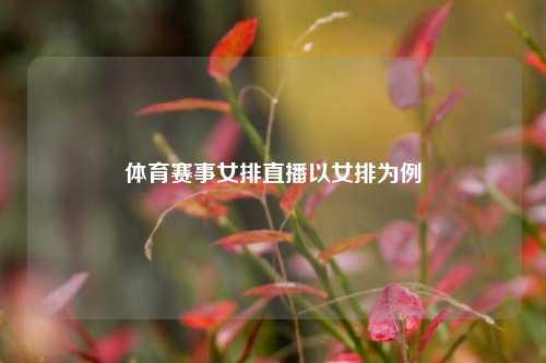 体育赛事女排直播以女排为例