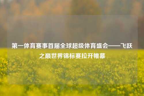 第一体育赛事首届全球超级体育盛会——飞跃之巅世界锦标赛拉开帷幕