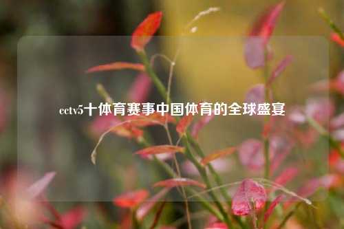 cctv5十体育赛事中国体育的全球盛宴