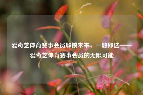 爱奇艺体育赛事会员解锁未来，一触即达——爱奇艺体育赛事会员的无限可能