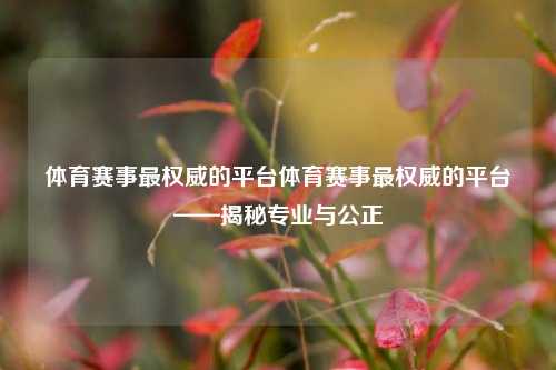 体育赛事最权威的平台体育赛事最权威的平台——揭秘专业与公正