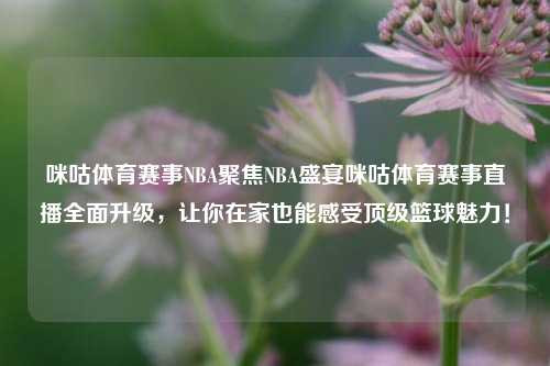 咪咕体育赛事NBA聚焦NBA盛宴咪咕体育赛事直播全面升级，让你在家也能感受顶级篮球魅力！