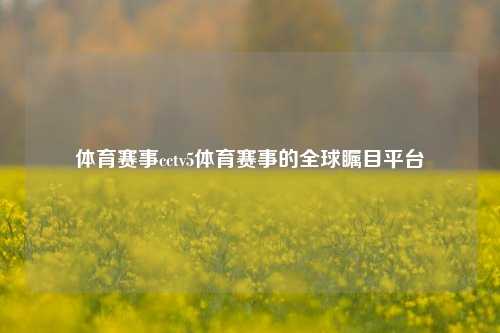 体育赛事cctv5体育赛事的全球瞩目平台