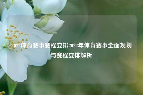 2022体育赛事赛程安排2022年体育赛事全面规划与赛程安排解析