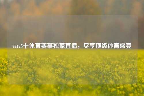 cctv5十体育赛事独家直播，尽享顶级体育盛宴