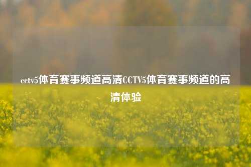 cctv5体育赛事频道高清CCTV5体育赛事频道的高清体验