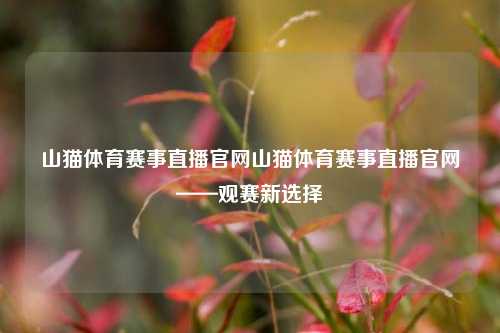 山猫体育赛事直播官网山猫体育赛事直播官网——观赛新选择