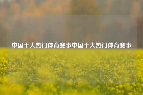 中国十大热门体育赛事中国十大热门体育赛事