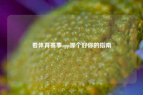 看体育赛事app哪个好你的指南