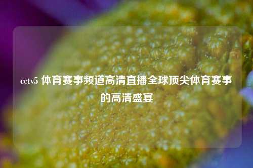 cctv5 体育赛事频道高清直播全球顶尖体育赛事的高清盛宴