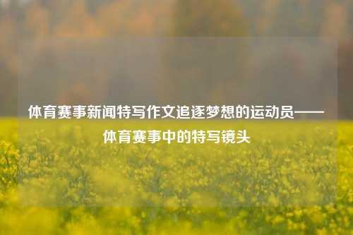 体育赛事新闻特写作文追逐梦想的运动员——体育赛事中的特写镜头