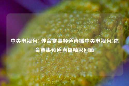 中央电视台5 体育赛事频道直播中央电视台5体育赛事频道直播精彩回顾